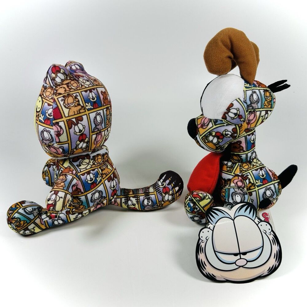 Garfield & Odie Dog Comic Strip Print Plush 2022 Viacom Nickelodeon Toy Factory - Picture 4 of 12